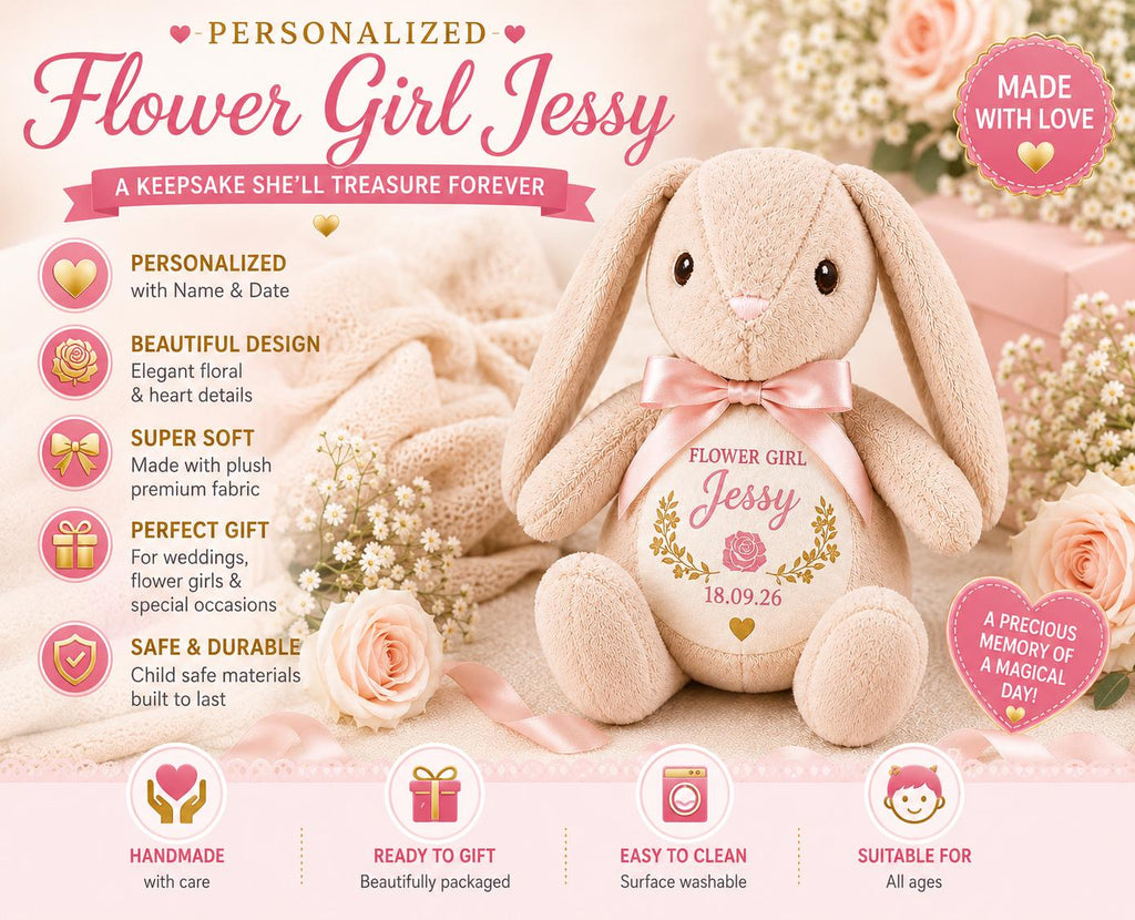 Flower Girl Personalised Rabbit