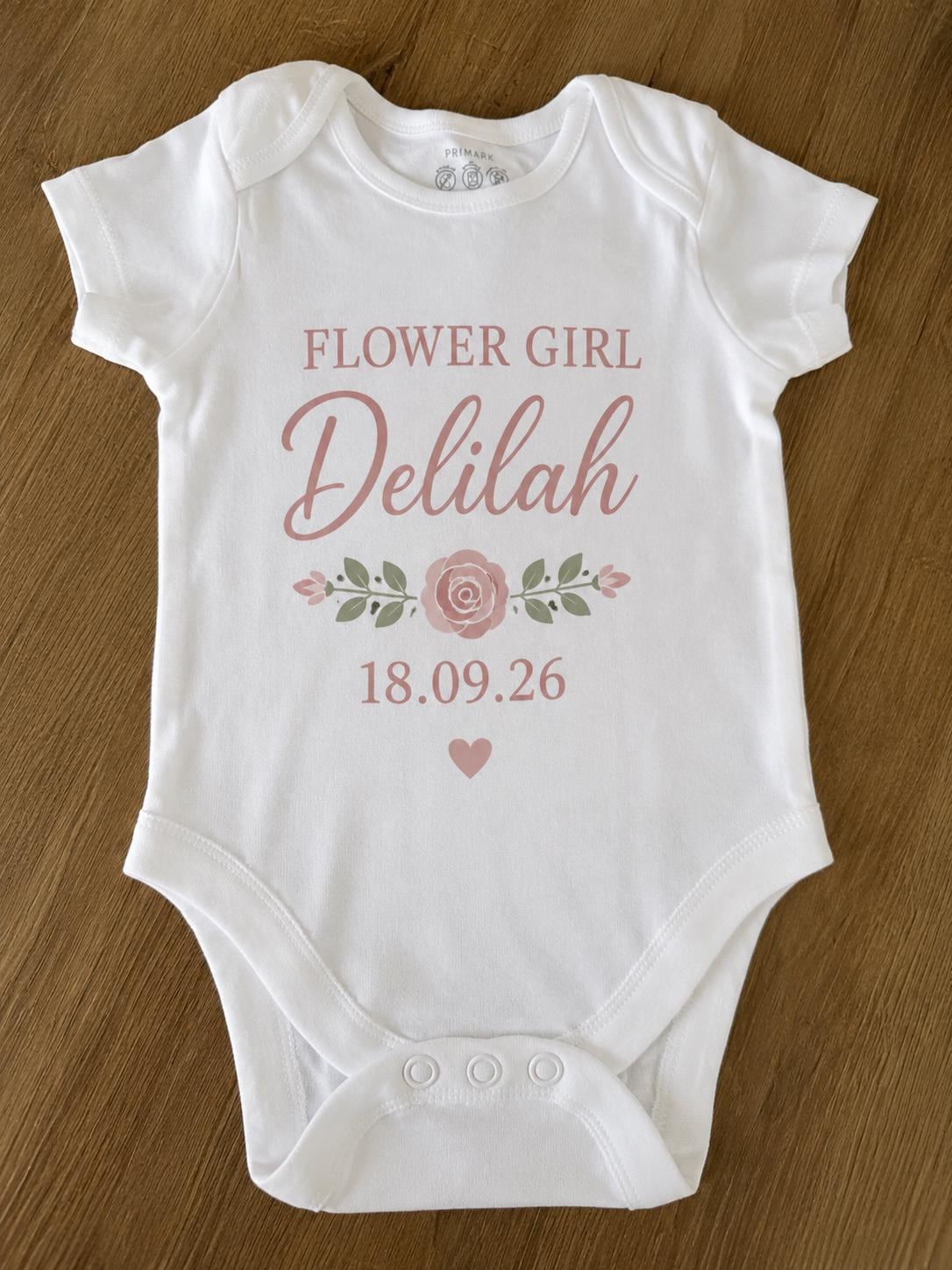 Flower Girl Baby Grow