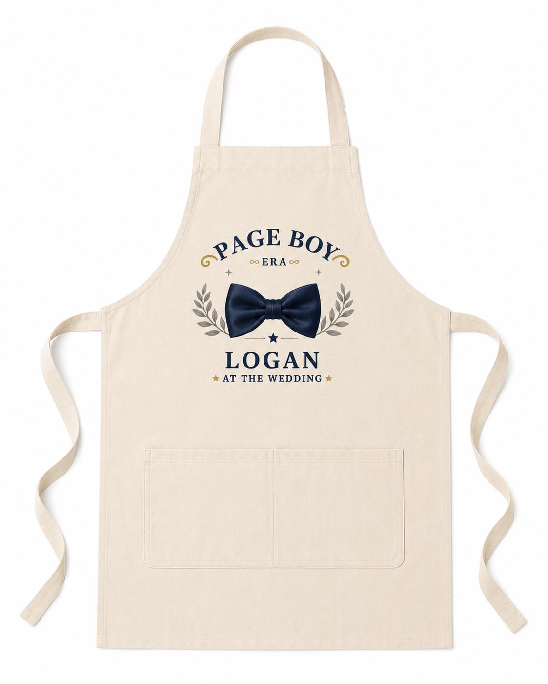 Personalised Page Boy Wedding Apron