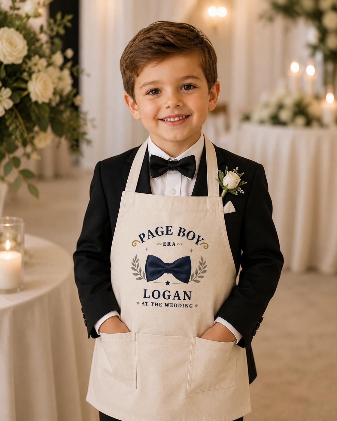 Personalised Page Boy Wedding Apron