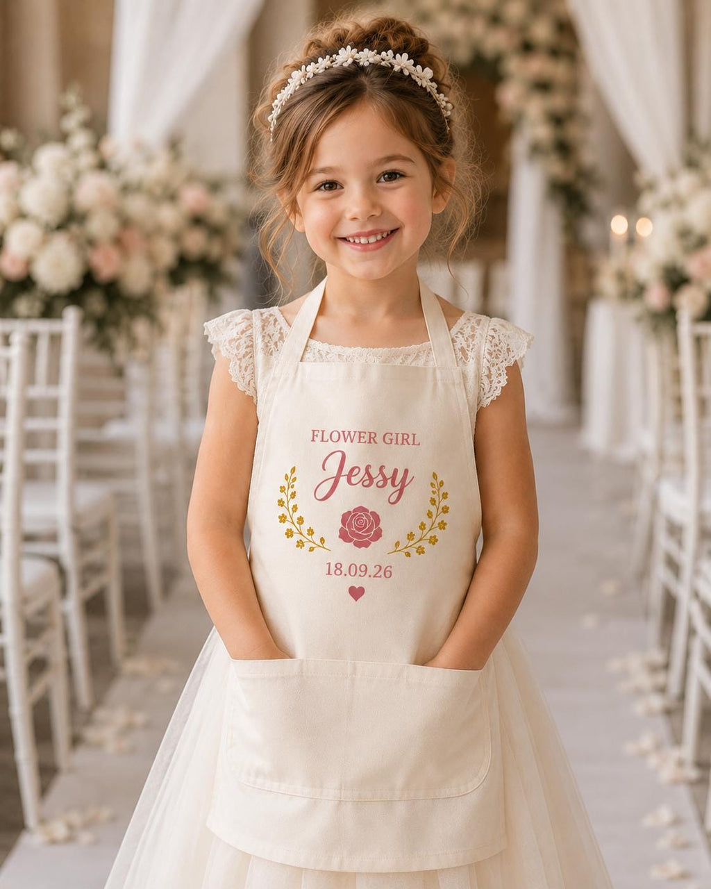 Personalised Kids Wedding Apron