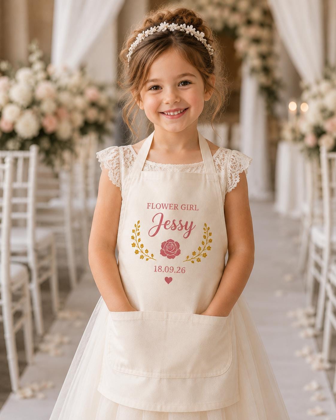 Personalised Kids Wedding Apron